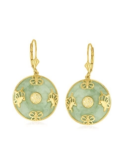 Good Fortune Butterfly Drop Earrings in 18kt Gold Over Sterling