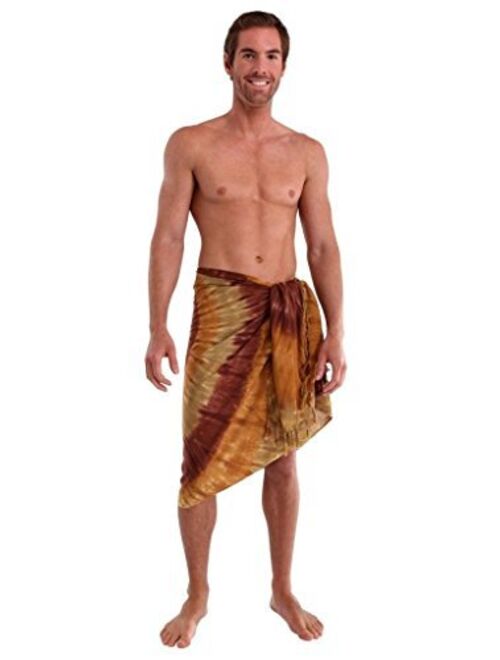 1 World Sarongs Mens Tie Dye Sarong