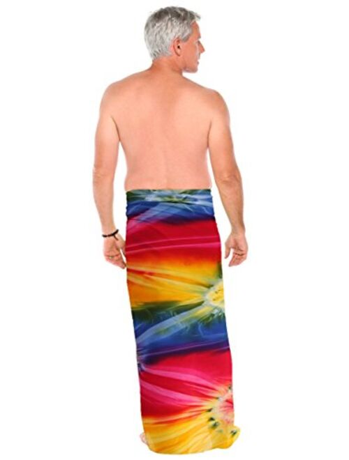 1 World Sarongs Mens Tie Dye Sarong