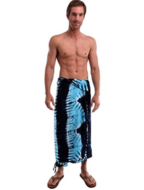 1 World Sarongs Mens Tie Dye Sarong