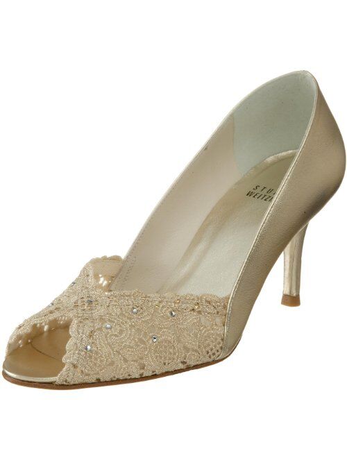 Stuart Weitzman Women's Chantelle Peep-Toe Pump