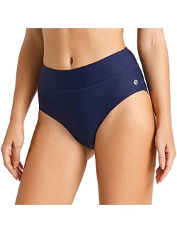 Women's Modest Bikini Bottom High Waisted Swim Bottoms Full Coverage Bathing Suit Bottom