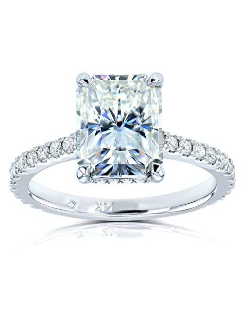 Kobelli Radiant-cut Moissanite Engagement Ring 3 1/10 CTW 14k White Gold