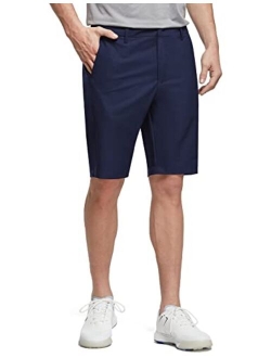 Men's 10" Golf Shorts Stretch Dress Shorts Chino Flat Front Quick Dry Lightweight Casual with Pockets