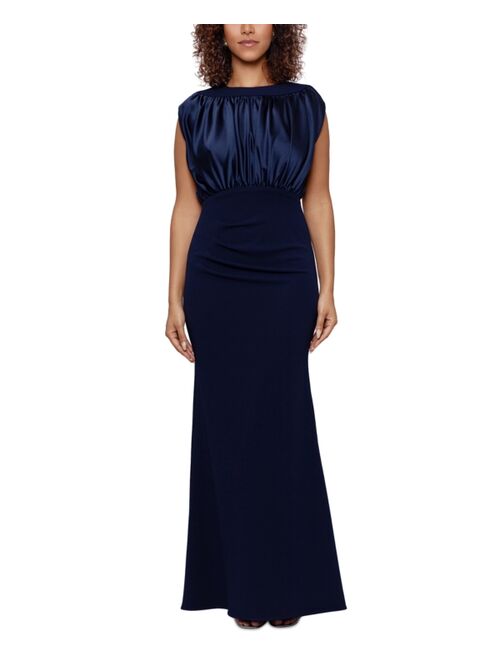 Betsy & Adam Women's Satin Crepe Gown