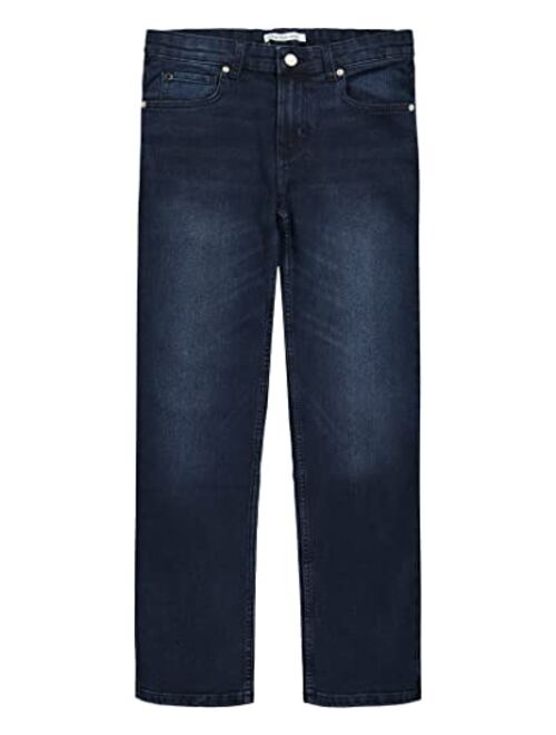 Calvin Klein Boys' Skinny Jeans, Super Soft Stretch Denim, Slim Fit, 5 Pockets & Zipper Closure