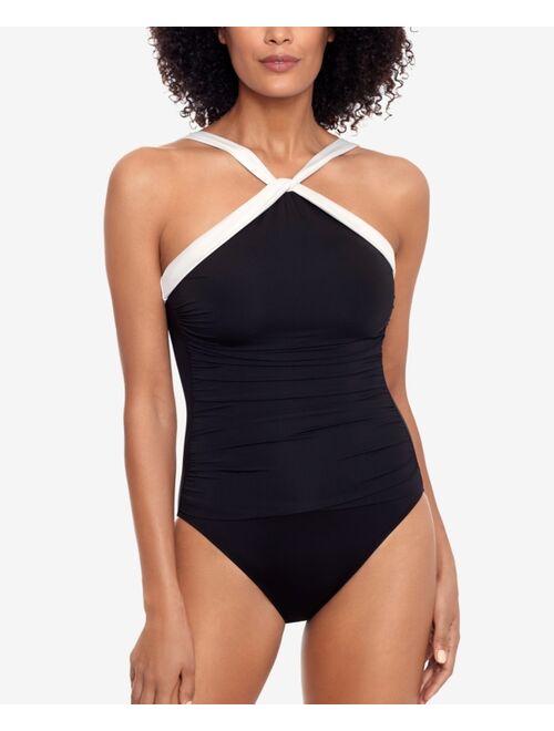 Polo Ralph Lauren Lauren Ralph Lauren Lauren by Ralph Lauren Bel Air Colorblocked Tummy-Control One-Piece Swimsuit