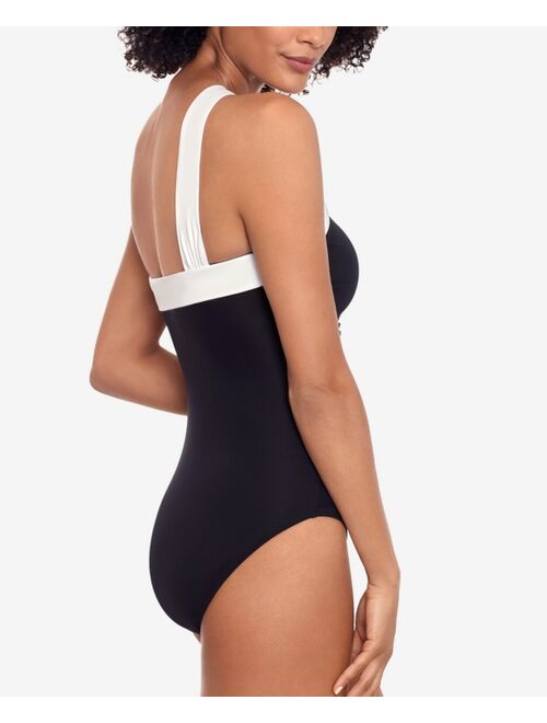 Polo Ralph Lauren Lauren Ralph Lauren Lauren by Ralph Lauren Bel Air Colorblocked Tummy-Control One-Piece Swimsuit