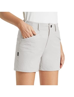 Women's Golf Shorts Stretch 4.5" Quick Dry Mesh Breathable Hiking Spandex Active with Pockets Athletic