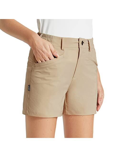 BALEAF Women's Golf Shorts Stretch 4.5" Quick Dry Mesh Breathable Hiking Spandex Active with Pockets Athletic