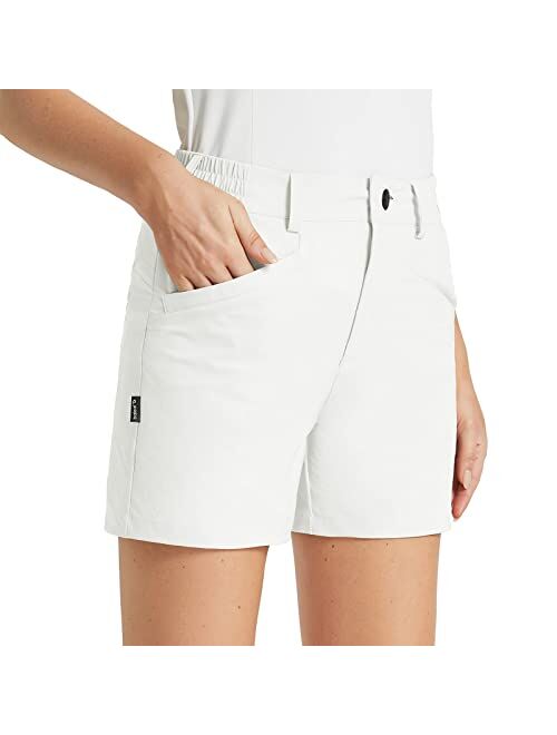 BALEAF Women's Golf Shorts Stretch 4.5" Quick Dry Mesh Breathable Hiking Spandex Active with Pockets Athletic