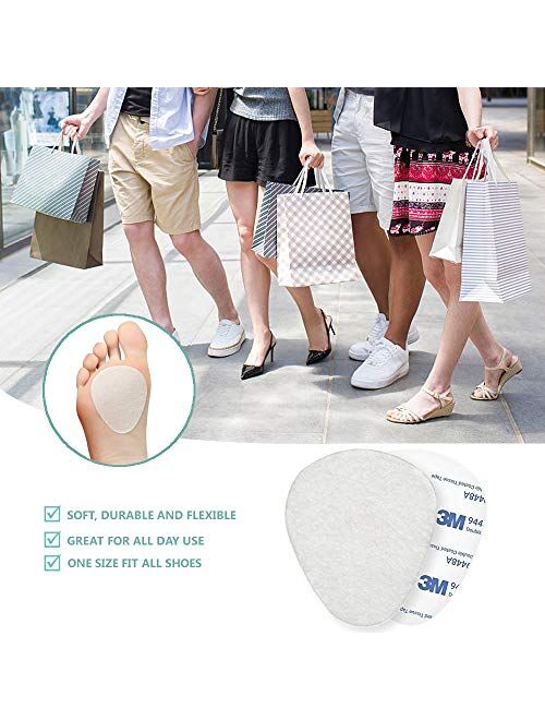 Temiart 18-Pack Ball of Foot Cushions - Metatarsal Pads for Pain Relief Forefoot, 1/4" Thick Felt Foot Pads for Women & Men Plantar Fasciitis Neuroma