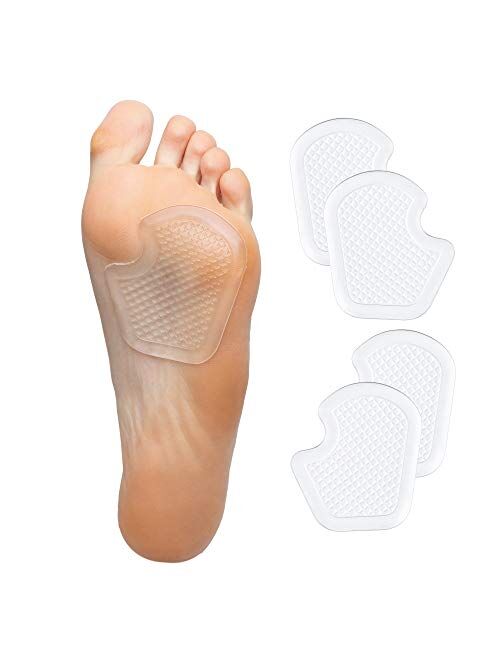 ZenToes Dancer Pads 4 Count Gel Cushions Protect and Relieve Metatarsal, Sesamoid, Ball of Foot Pain - 2 Pairs