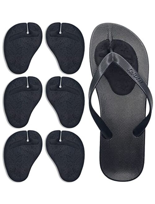 Urwalk Metatarsal Pads Ball of Foot Cushions for Women and Men, Anti-Slip Flip Flop Pad, Self-Adhesive Gel Forefoot Pads for Thong Sandals