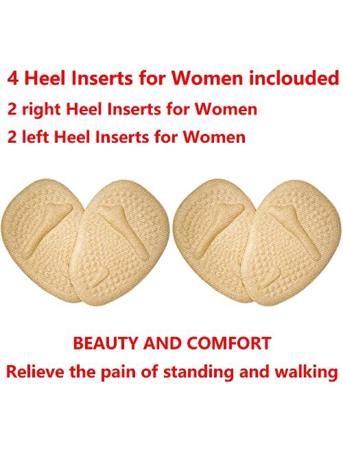 Meiyante Metatarsal Pads Women Metatarsal Pads for Women Shoes Heel Inserts for Women Ball of Foot Cushions (2 Pairs Foot Pads) All Day Pain Relief and Comfort One Size F