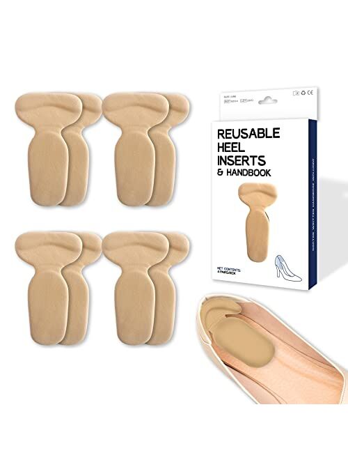 Dr. Arthritis Doctor Developed Heel Inserts for Women and Men, Reusable Heel Pads for Shoes That are Too Big/Loose Boots, High Heel Grips Blister Protectors Heel Cushions