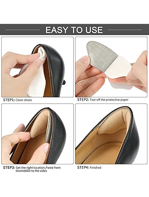 Comfowner Microfiber Leather Heel Cushion Pads