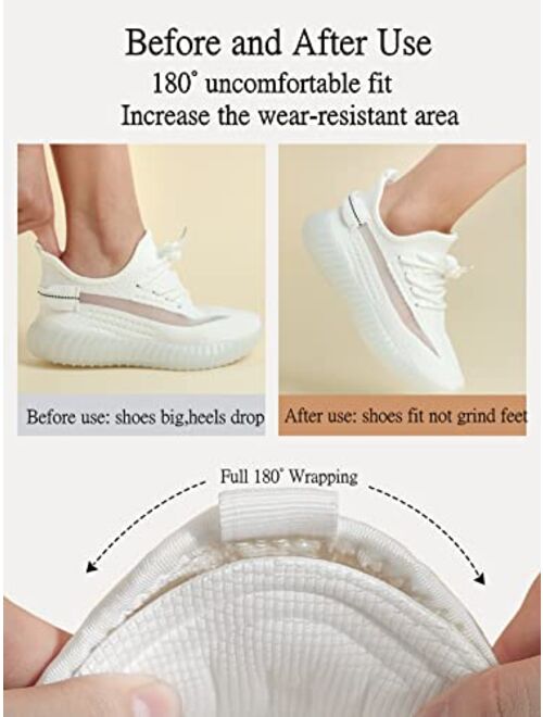 HarChen Heel Grips for Loose Shoes, Heel Cushion Liner for Blisters, Improve The fit and Comfort of The ShoesExtra StickyHeel Protector Pads Shoe Inserts