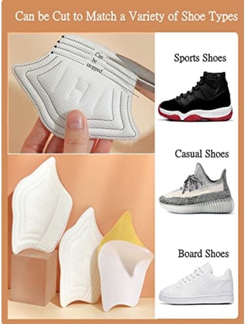 HarChen Heel Grips for Loose Shoes, Heel Cushion Liner for Blisters, Improve The fit and Comfort of The ShoesExtra StickyHeel Protector Pads Shoe Inserts