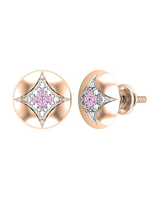 Dazzlingrock Collection Round Gemstone Ladies Rounded Kite Shape Fashion Stud Earrings, Available in Various Gemstones & Metal in 10K/14K/18K Gold & 925 Sterling Silver