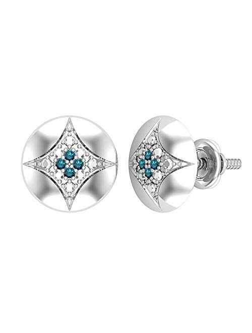 Dazzlingrock Collection Round Gemstone Ladies Rounded Kite Shape Fashion Stud Earrings, Available in Various Gemstones & Metal in 10K/14K/18K Gold & 925 Sterling Silver