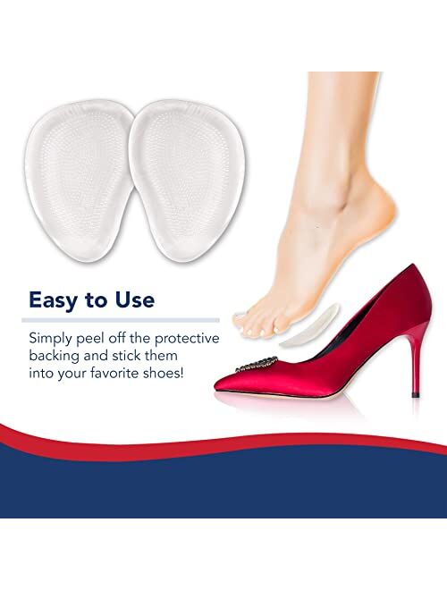 Dr. Arthritis Doctor Developed Metatarsal Pads for Women & Men - Shoe Gummies for Heels, Gel Ball of Foot Cushions for Women, High Heel Inserts for Women, Insoles Shoe Pa