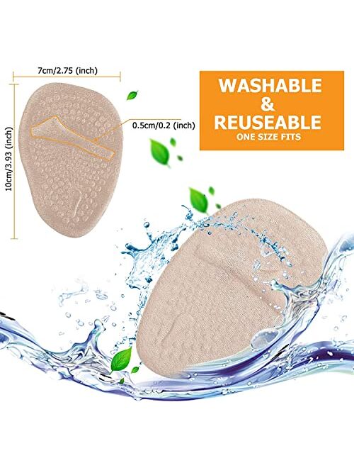 Succure 2 Pair Metatarsal Pads for Women & Men's - Ball of Foot Cushions for Women High Heel - Helps with Pain Instantly - 0.12in Thick Mortons Neuroma Inserts - Soft Foo