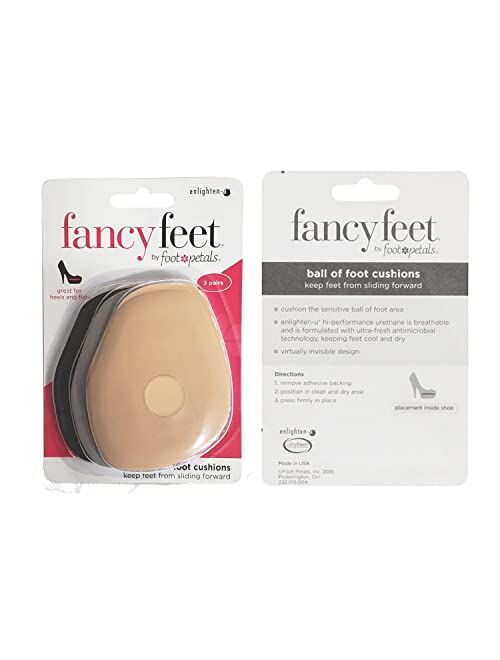 Foot Petals Fancy Feet Ball-of-Foot Cushions - Cushioned Ball of Foot Inserts for High Heels and Other Uncomfortable Shoes