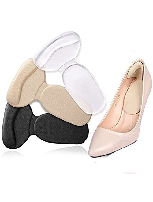 ZBLGO Heel Cushion Pads Grips Heel Pads Inserts Grips,Insoles Liners for Heel Slip,Rubbing,blisters Shoes Too Big (mutipack 3pairs) (mutipack 3pairs)