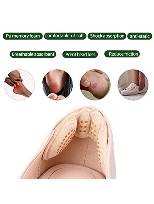 EIRMAT 3Pairs Anti-Slip Heel Grips Liner Cushions Inserts for Women Men,Heel Pads for Shoes Too Big Men Women,Prevent Rubbing Blisters Heel Slipping,Improved Shoe Fit and