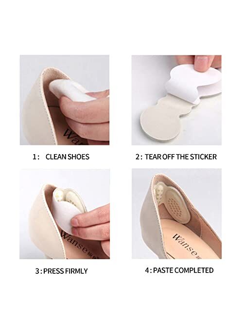 EIRMAT 3Pairs Anti-Slip Heel Grips Liner Cushions Inserts for Women Men,Heel Pads for Shoes Too Big Men Women,Prevent Rubbing Blisters Heel Slipping,Improved Shoe Fit and