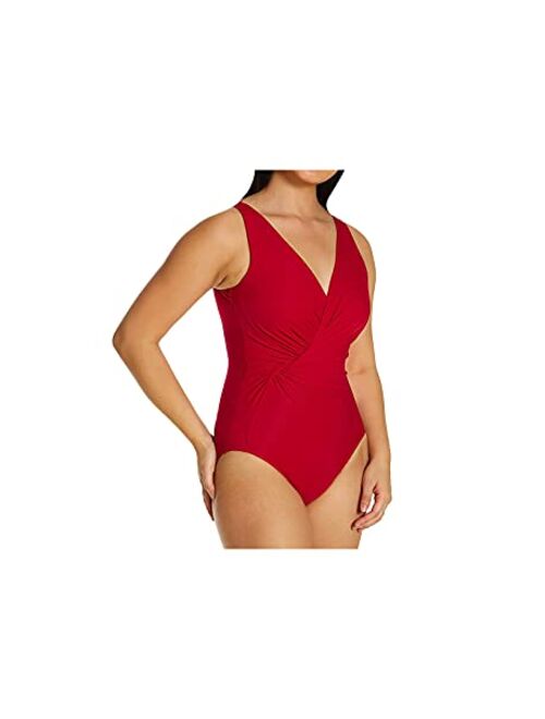 Miraclesuit Women's Swimwear Belle Gattino Esmerelda Underwire Bra Tummy Control One Piece Swimsuit