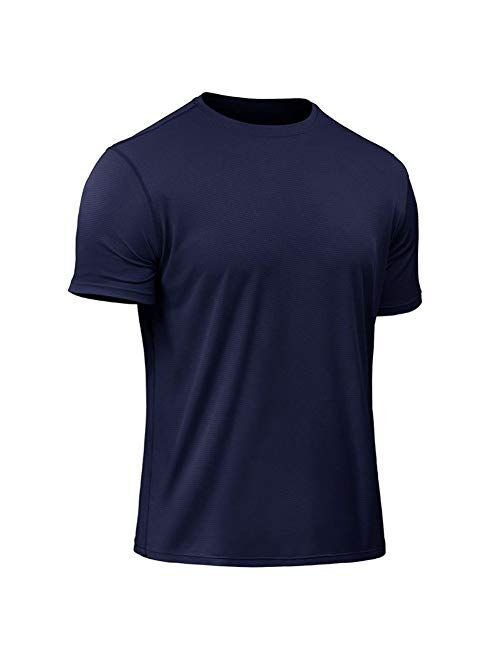 simcotic Big and Tall Dry Fit Athletic Shirts for Men Short Sleeve Mens Workout Shirts Moisture Wicking T-Shirt