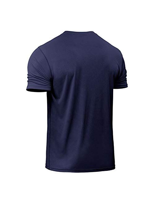 simcotic Big and Tall Dry Fit Athletic Shirts for Men Short Sleeve Mens Workout Shirts Moisture Wicking T-Shirt