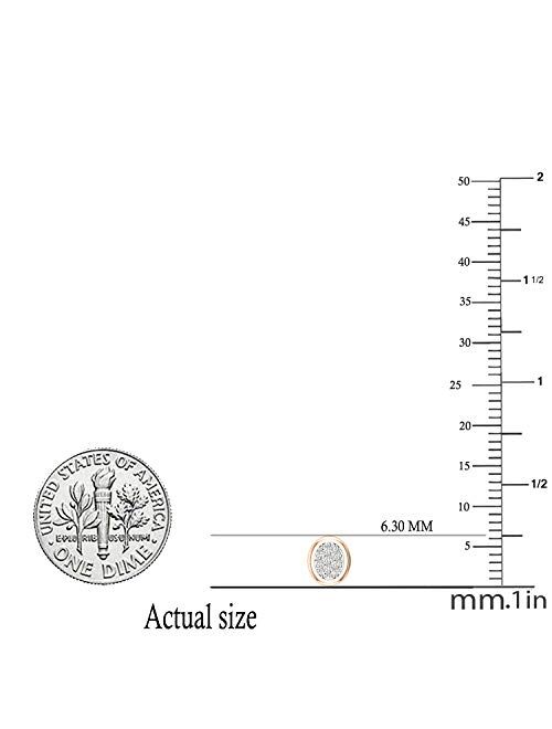 Dazzlingrock Collection 0.10 Carat (ctw) Round White Diamond Ladies Oval Frame Cluster Stud Earrings 1/10 CT, Available in Metal 10K/14K/18K Gold & 925 Sterling Silver