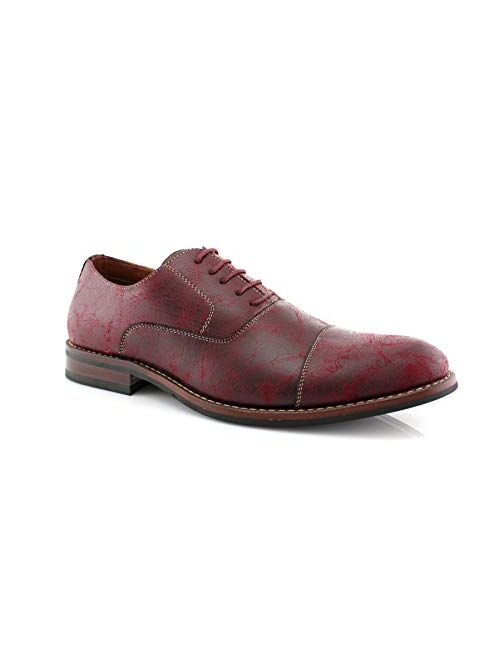 Ferro Aldo Charles MFA19569L Mens Classic Captoe Lace Up Oxford Casual Dress Shoes