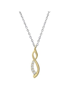 Collection 0.08 Carat (ctw) Round White Diamond Ladies Flame Shape Pendant, Available in 10K/14K/18K Gold & 925 Sterling Silver