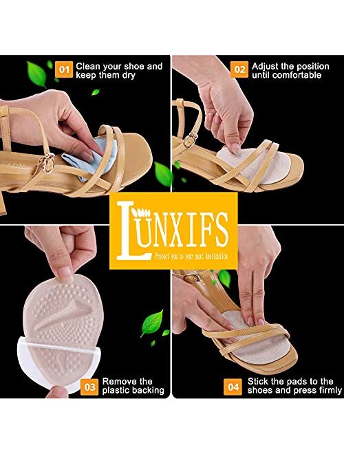 LUNXIFS Premium High Heel Inserts,Professional Reusable Silicone Ball of Foot Cushions for Women and Men, Metatarsal Pads for Women,All Day Pain Relief and Comfort,One Si