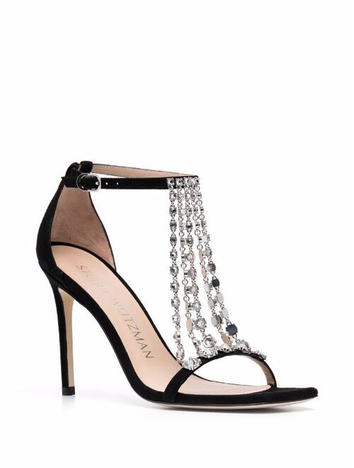 Stuart Weitzman Stardust 100mm crystal-embellished sandals