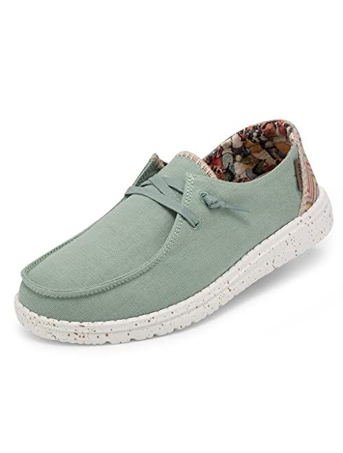 Hey Dude Women's Lily Multiple Colors | Women’s Shoes | Women’s Lace Up Loafers | Comfortable & Light-Weight