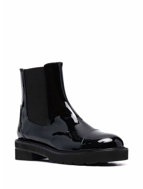 Stuart Weitzman shine-effect ankle boots