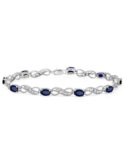 Collection Ladies Infinity Link Tennis Bracelet, Sterling Silver