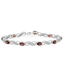 Collection Ladies Infinity Link Tennis Bracelet, Sterling Silver