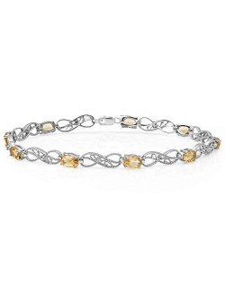 Collection Ladies Infinity Link Tennis Bracelet, Sterling Silver