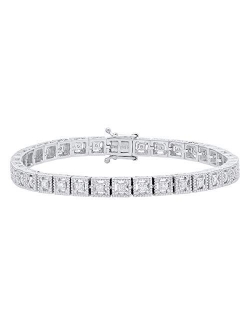 Collection 0.40 Carat (tw) 10K Gold Round White Diamond Ladies Tennis Bracelet