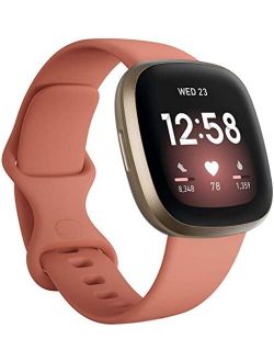 Versa 3 Health & Fitness Smartwatch W/ Bluetooth Calls/Texts, Fast Charging, GPS, Heart Rate SpO2, 6  Days Battery (S & L Bands, 90 Day Premium Included) Internati