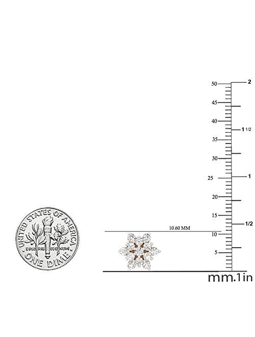 Dazzlingrock Collection 0.80 Carat (ctw) Round Lab Grown Diamond Ladies Flower Cluster Stud Earrings 3/4 CT, Available in 10K/14K/18K Gold