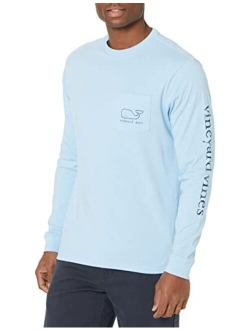 Mens Long-Sleeve Vintage Whale Pocket Tee