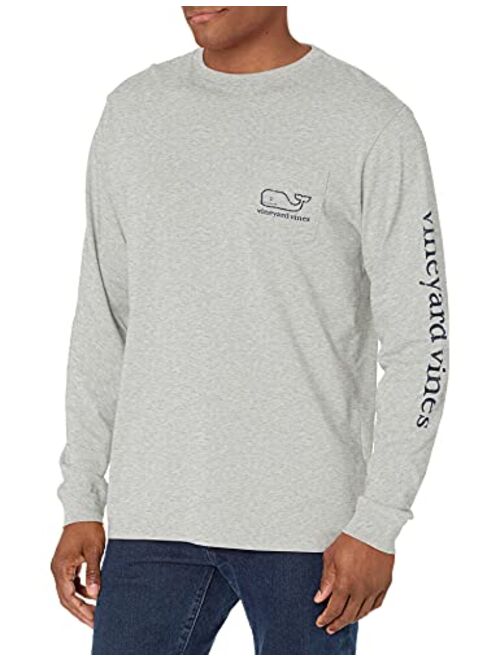 Vineyard Vines Mens Long-Sleeve Vintage Whale Pocket Tee