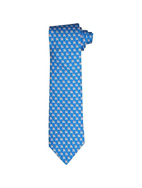 Vineyard Vines Men's Marlins Blue Silk Tie